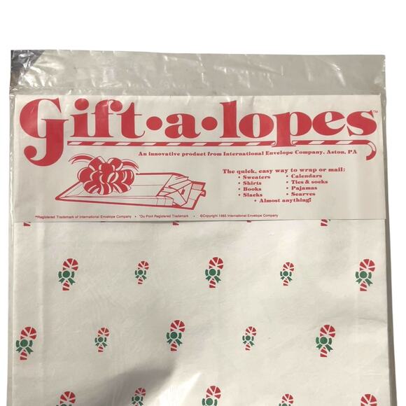 Vintage 1985 Christmas Tyvek Mailing Envelopes 6 Self Sealing New Old‎ Stock - Picture 3 of 5